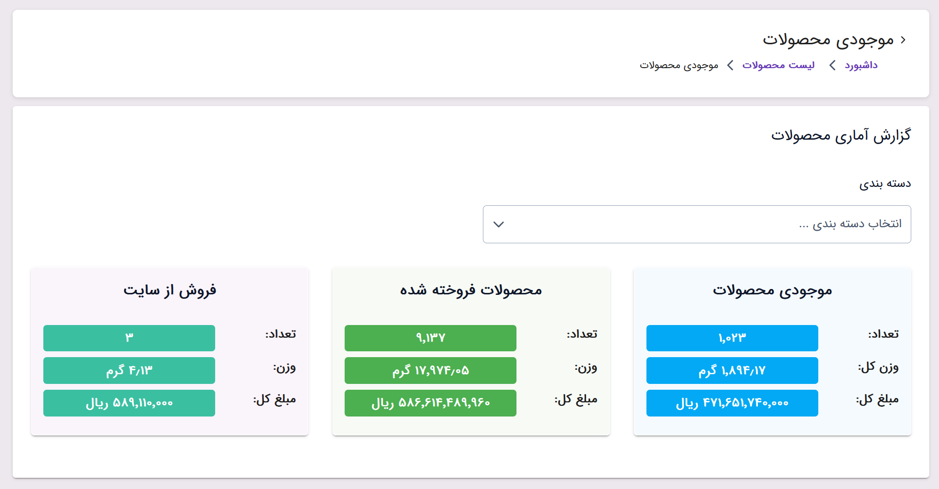 صفحه محصول بازطراحی شده برای آتلیه نور